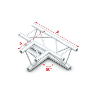 Milos Deco-22 Triangle truss - 3-way horizontal ATM36 - 90° corner