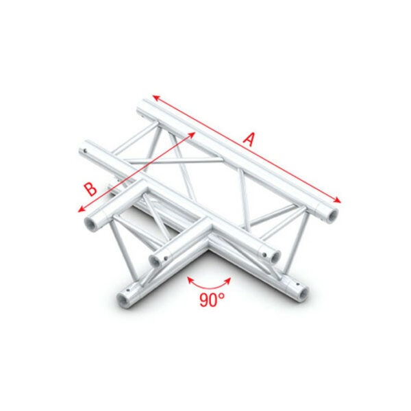 Milos Deco-22 Triangle truss - 3-way horizontal ATM36 - 90° corner