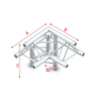 Milos Deco-22 Triangle truss - down left, apex up ALM32 - 90° corner