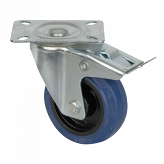 Showgear Swivel Blue Wheel 100 mm - with Brake